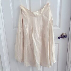 Banana republic, off-white/cream, midi skirt with zip side, size 2